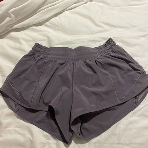 Grayish-purple lululemon hotty hot shorts